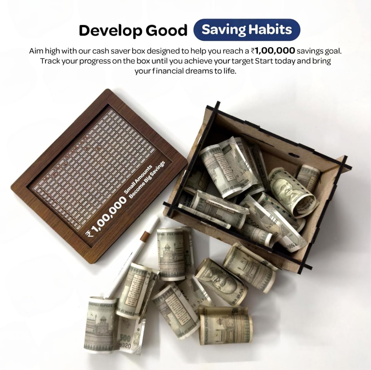 1,00,000 Rupees Savings Challenge Box - Build Wealth Step by Step