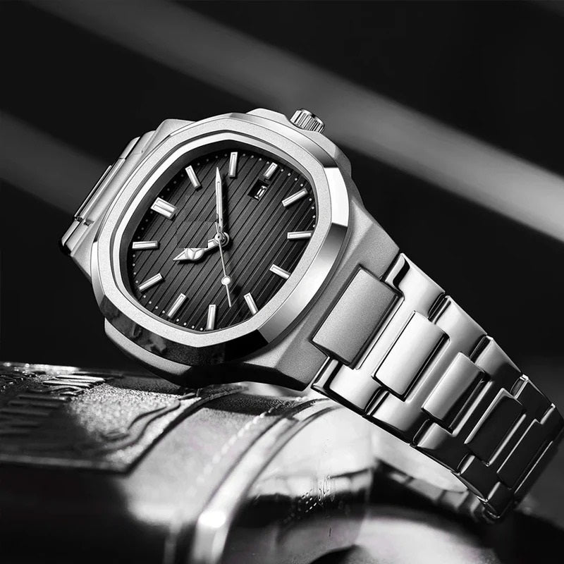 Boys Watch with Date Display – Premium Stainless Steel Black Dial
