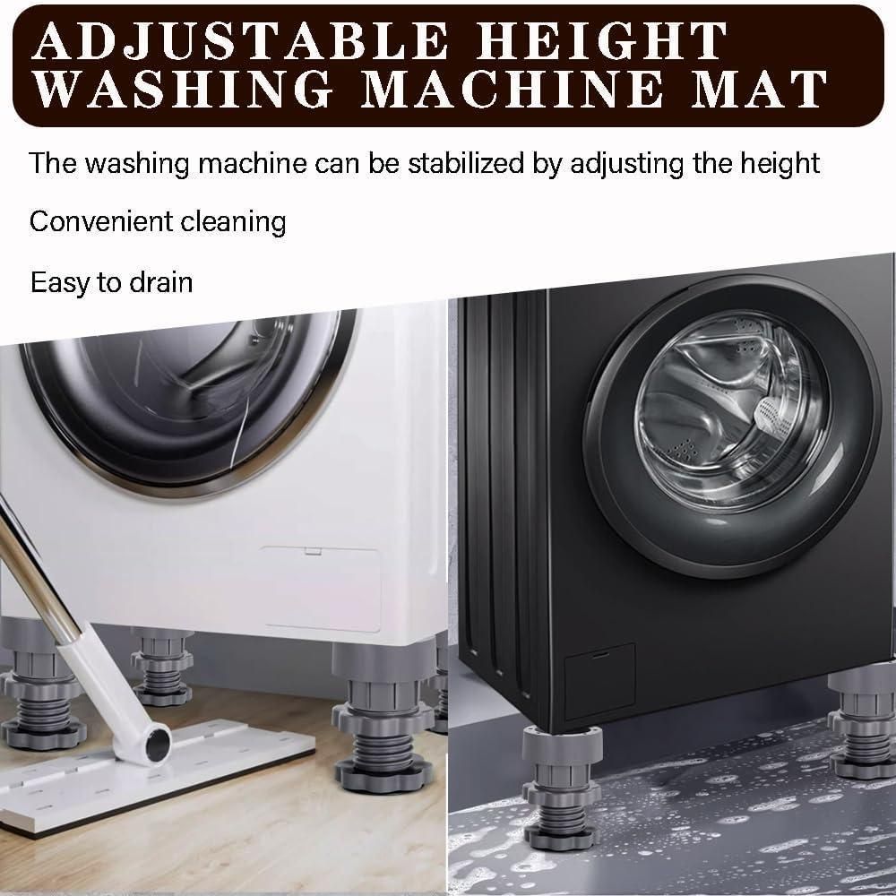 Washing Machine Vibration Pads, Floor Trays, Refrigerator Stand (4 Pcs Set X 2)