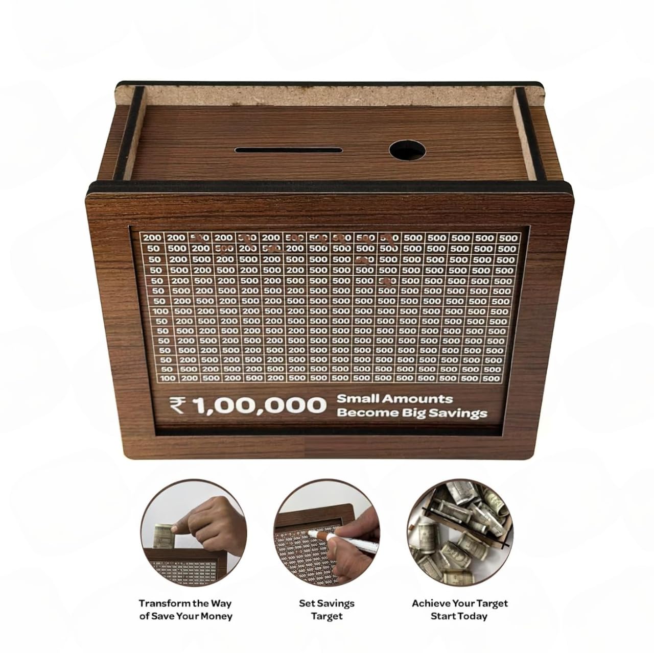 1,00,000 Rupees Savings Challenge Box - Build Wealth Step by Step
